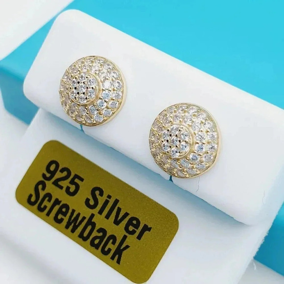 "14K Gold Plated 925 Sterling Silver CZ Beautiful Earrings for Women, 1U… - Picture 3 of 11